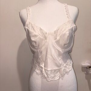 Colsie White Lace trimmed Bralette Top XL